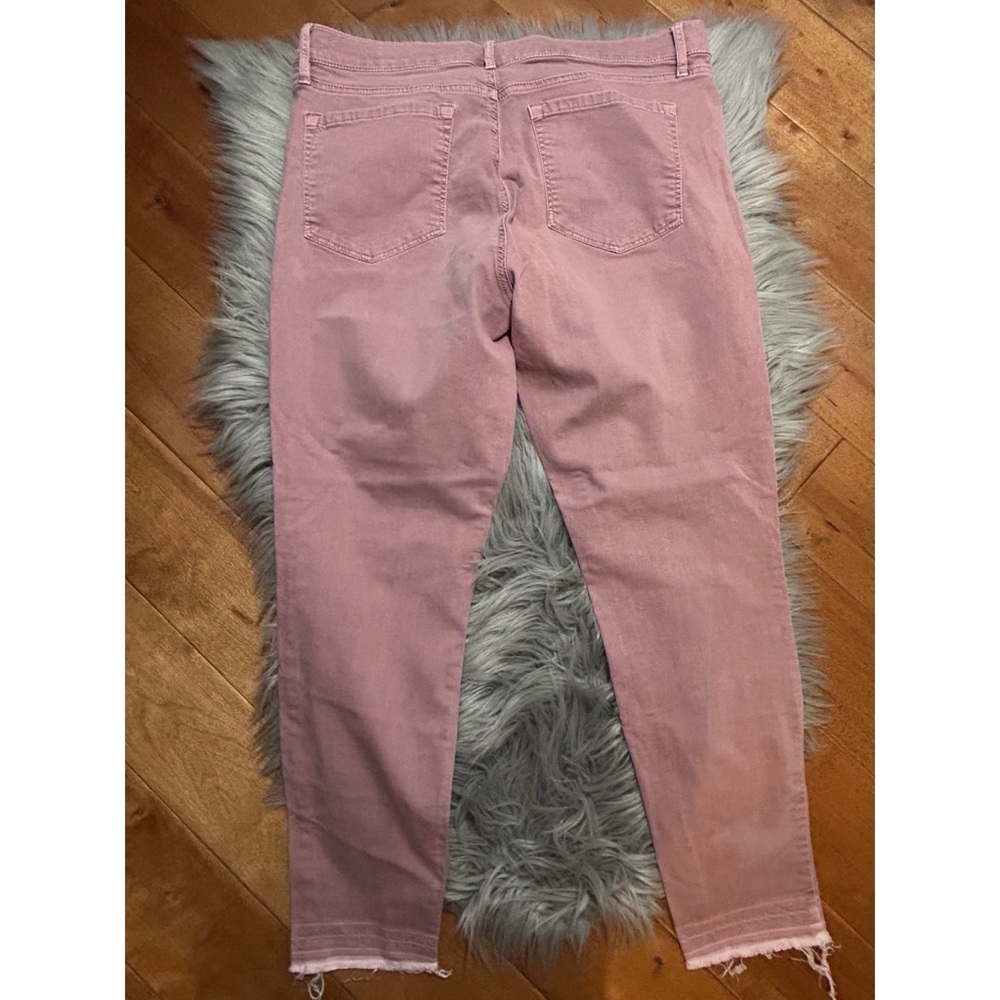 LOFT Mauve Modern Skinny Raw Hem Jeans Size 31/12 - Picture 3 of 5